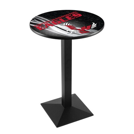 Holland Bar Stool Co 42" Blk Wrinkle Eastern Washington Pub Table, 36" dia. Top L217B4236EastWA-D2